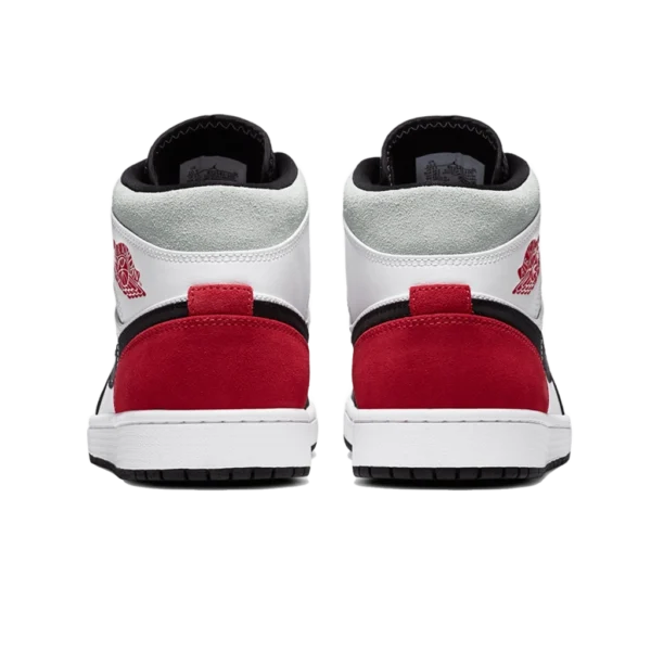 ⁦Air Jordan 1 Mid SE "Red Black Toe" White Black Grey Gym Red⁩ – תמונה ⁦3⁩