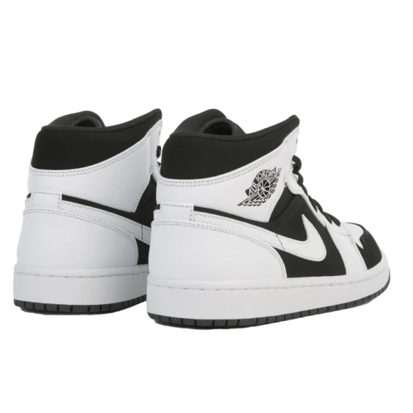 ⁦Air Jordan 1 Retro Mid "Tuxedo" White Black⁩ – תמונה ⁦3⁩
