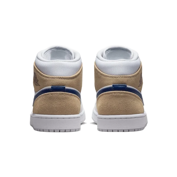 ⁦Air Jordan 1 Mid White Khaki Blue Void⁩ – תמונה ⁦3⁩