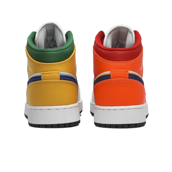 ⁦Air Jordan 1 Mid White Court Purple Teal⁩ – תמונה ⁦3⁩