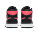 ⁦Air Jordan 1 Mid Black White Siren Red⁩ – תמונה ⁦3⁩