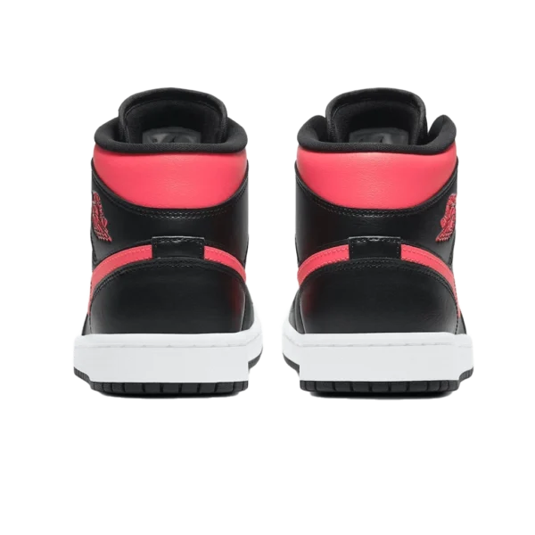 ⁦Air Jordan 1 Mid Black White Siren Red⁩ – תמונה ⁦3⁩