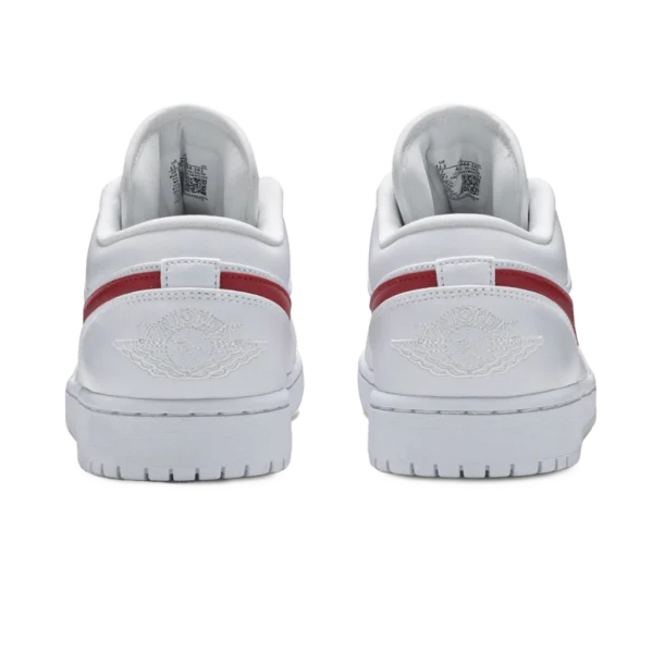 ⁦Air Jordan 1 Low White University Red⁩ – תמונה ⁦3⁩