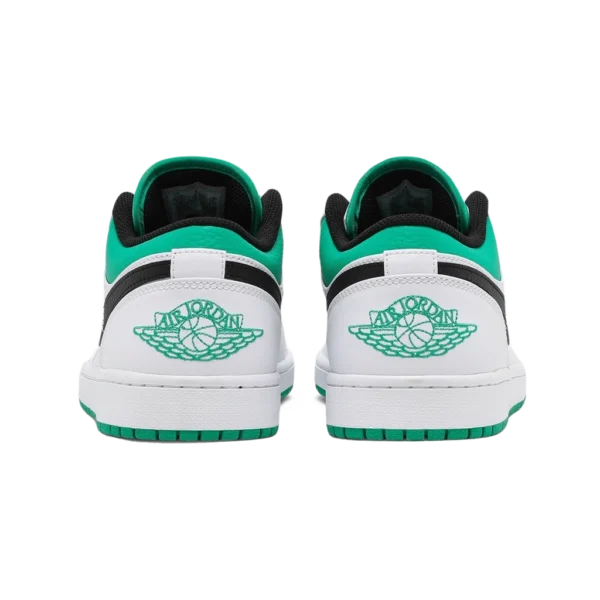 ⁦Air Jordan 1 Low White Lucky Green Black⁩ – תמונה ⁦3⁩