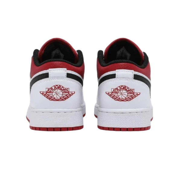 ⁦Air Jordan 1 Low White University Red Black⁩ – תמונה ⁦3⁩
