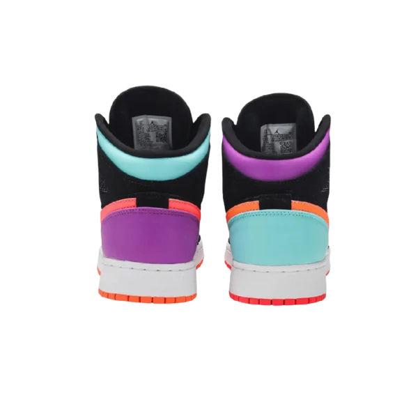 ⁦Air Jordan 1 Mid Candy Black Total Orange⁩ – תמונה ⁦3⁩