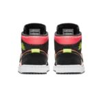 ⁦Air Jordan 1 Retro Mid Volt Hot Punch Black⁩ – תמונה ⁦3⁩