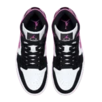 ⁦Air Jordan 1 Mid Black Cactus Flower⁩ – תמונה ⁦4⁩