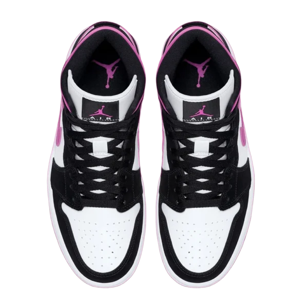 ⁦Air Jordan 1 Mid Black Cactus Flower⁩ – תמונה ⁦4⁩