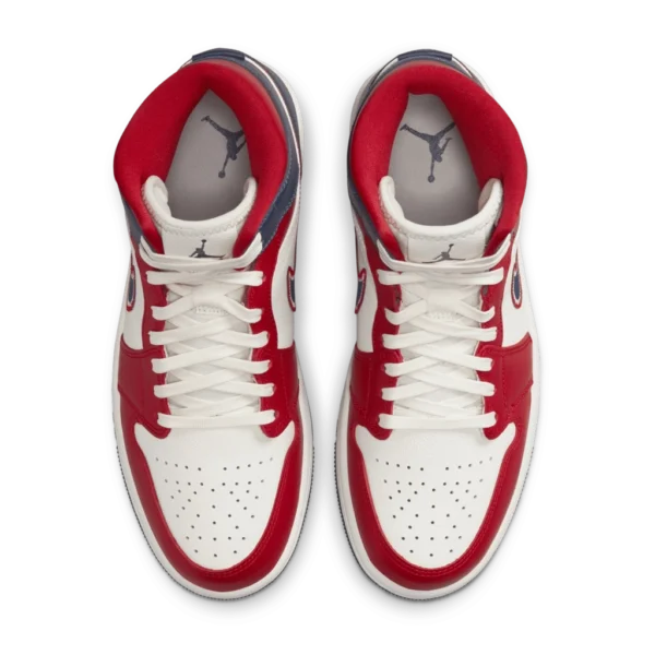 ⁦Air Jordan 1 Mid SE Gym Red Midnight Navy⁩ – תמונה ⁦4⁩
