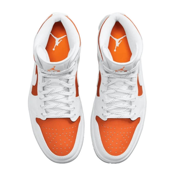 ⁦Air Jordan 1 Mid SE Bright Citrus White⁩ – תמונה ⁦4⁩
