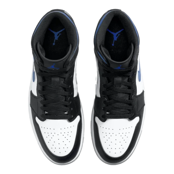 ⁦Air Jordan 1 Mid Racer Blue White Black⁩ – תמונה ⁦4⁩