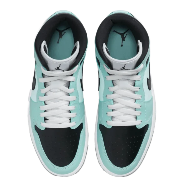 ⁦Air Jordan 1 Mid Aqua Black⁩ – תמונה ⁦4⁩