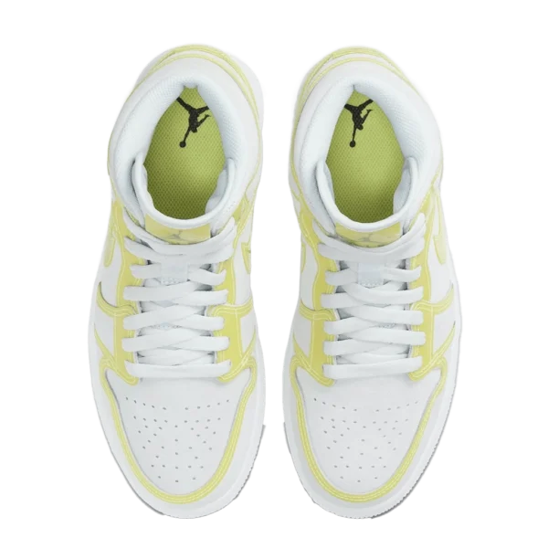 ⁦Air Jordan 1 Mid LX Off White Opti Yellow⁩ – תמונה ⁦4⁩
