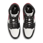 ⁦Air Jordan 1 Mid Gym Red White Black⁩ – תמונה ⁦4⁩