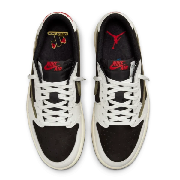 ⁦Air Jordan 1 Low x Travis Scott Medium Olive⁩ – תמונה ⁦4⁩