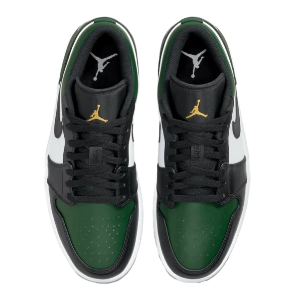 ⁦Air Jordan 1 Low "Green Toe" Noble Green Pollen White Black⁩ – תמונה ⁦4⁩