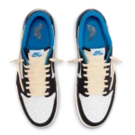 ⁦Air Jordan 1 Low x Travis Scott x Fragment Sail Military Blue Black⁩ – תמונה ⁦4⁩