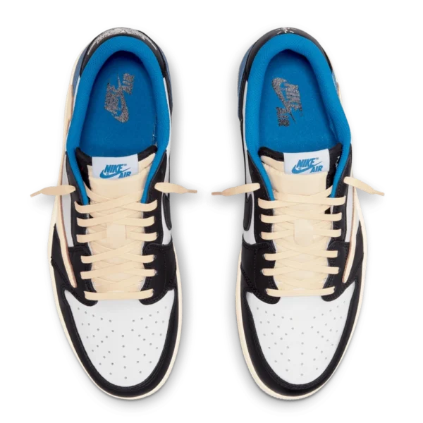 ⁦Air Jordan 1 Low x Travis Scott x Fragment Sail Military Blue Black⁩ – תמונה ⁦4⁩