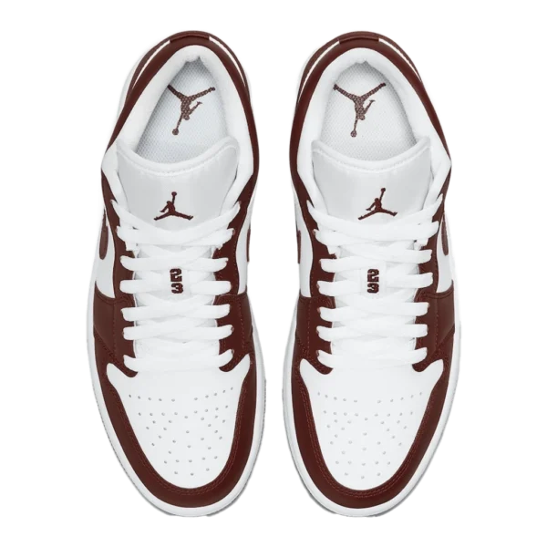 ⁦Air Jordan 1 Low White Team Red⁩ – תמונה ⁦4⁩