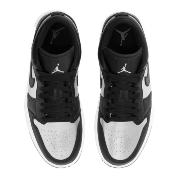 ⁦Air Jordan 1 Low SE Black Metallic Silver White⁩ – תמונה ⁦4⁩
