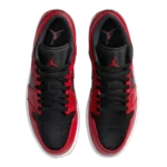 ⁦Air Jordan 1 Low "Reverse Bred" Black Gym Red⁩ – תמונה ⁦4⁩
