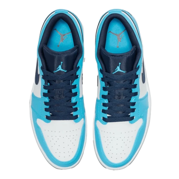 ⁦Air Jordan 1 Low UNC White University Blue Obsidian⁩ – תמונה ⁦4⁩