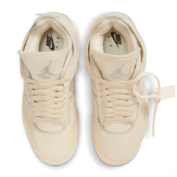 ⁦Air Jordan 4 Retro Off-White Sail⁩ – תמונה ⁦4⁩