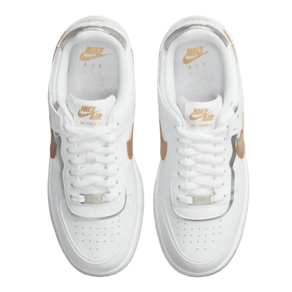 ⁦Nike Air Force 1 Shadow White Metallic Gold⁩ – תמונה ⁦4⁩
