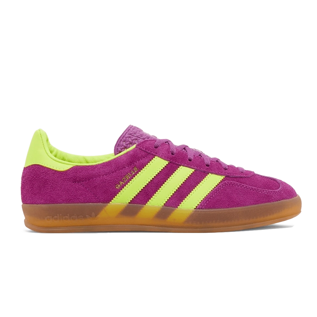 1 Adidas Gazelle Indoor Shock Purple Solar Yellow Gum – תמונה 1