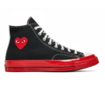 Converse Chuck 70 High x Comme des Garçons PLAY Black Red