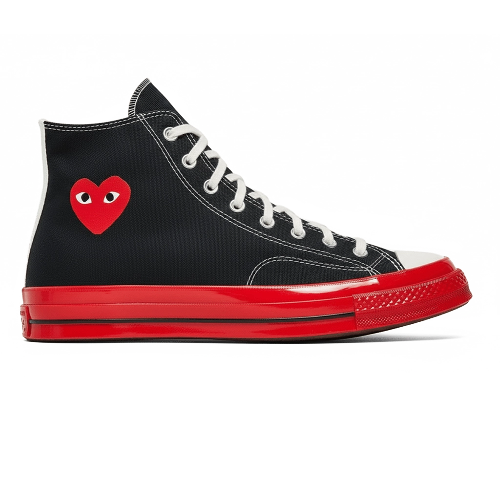 1 Converse Chuck 70 High x Comme des Garçons PLAY Black Red – תמונה 1