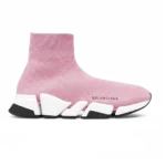 Balenciaga Speed 2.0 Metallic Knit Sock Sneaker Metallic Pink