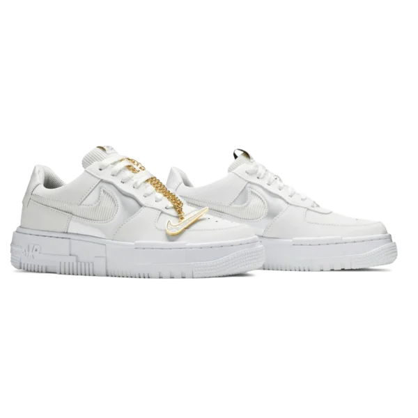 ⁦Nike Air Force 1 Pixel White Gold Chain⁩ – תמונה ⁦2⁩