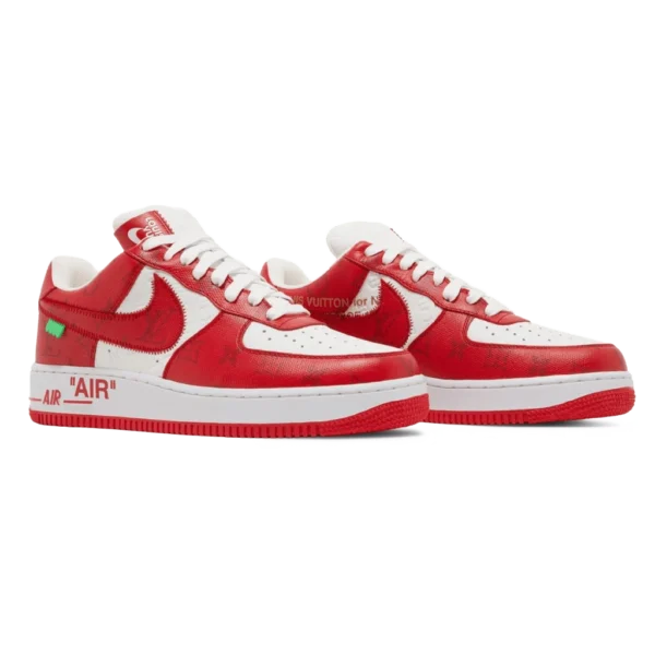⁦Nike Air Force 1 Low x Louis Vuitton White Comet Red⁩ – תמונה ⁦2⁩