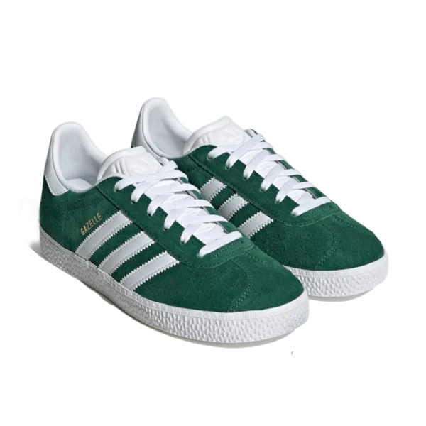 ⁦Adidas Gazelle Junior Dark Green Cloud White⁩ – תמונה ⁦2⁩