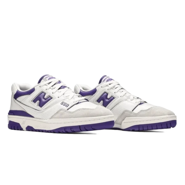⁦New Balance 550 White Prism Purple⁩ – תמונה ⁦2⁩