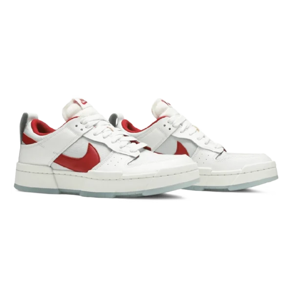 ⁦Nike Dunk Low Disrupt “White Gym Red”⁩ – תמונה ⁦2⁩