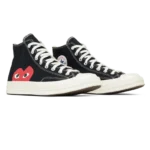 ⁦Converse Chuck Taylor All Star High x Comme des Garçons PLAY Black⁩ – תמונה ⁦2⁩
