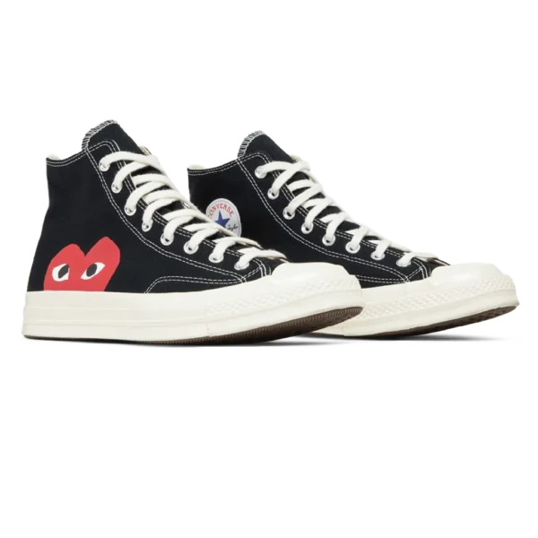 ⁦Converse Chuck Taylor All Star High x Comme des Garçons PLAY Black⁩ – תמונה ⁦2⁩