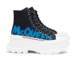 ⁦Alexander McQueen McQueen Graffiti High-Top Black White⁩ – תמונה ⁦2⁩