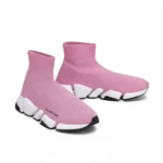 ⁦Balenciaga Speed 2.0 Metallic Knit Sock Sneaker Metallic Pink⁩ – תמונה ⁦2⁩