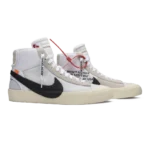 ⁦Off-White x Blazer Mid White Black-Muslin⁩ – תמונה ⁦2⁩