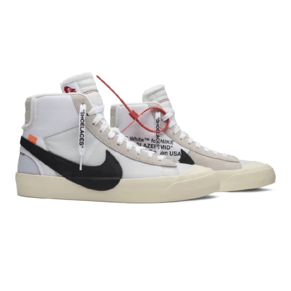 ⁦Off-White x Blazer Mid White Black-Muslin⁩ – תמונה ⁦2⁩