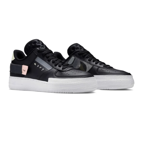 ⁦Nike Air Force 1 Low Drop Type Black Anthracite Pink Tint⁩ – תמונה ⁦2⁩