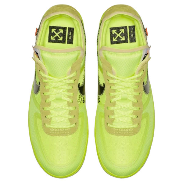 ⁦Nike Air Force 1 x Off-White “Volt”⁩ – תמונה ⁦4⁩