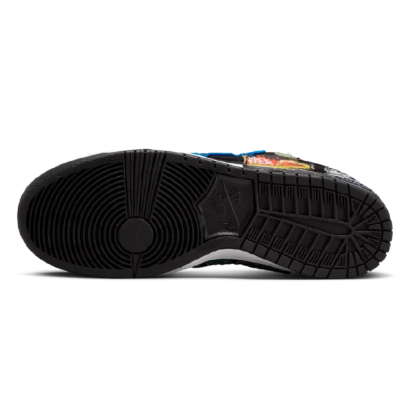 ⁦Nike SB Dunk Low Pro x Neckface Black White⁩ – תמונה ⁦4⁩