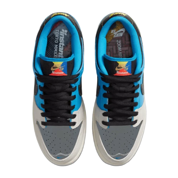 ⁦Nike Dunk Low SB x Instant Skateboards Blue Hero Pale Ivory⁩ – תמונה ⁦4⁩