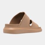 Alexander McQueen Oversized double-buckle sandals Café Au Lait