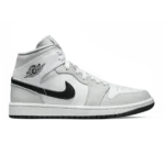 Air Jordan 1 Mid White Light Smoke Grey